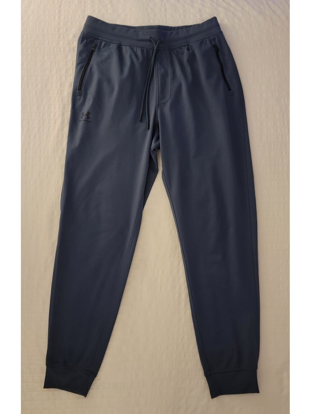 Under Armour Sportstyle Joggers Mens Large Slate Blue Tapered Zip Pockt